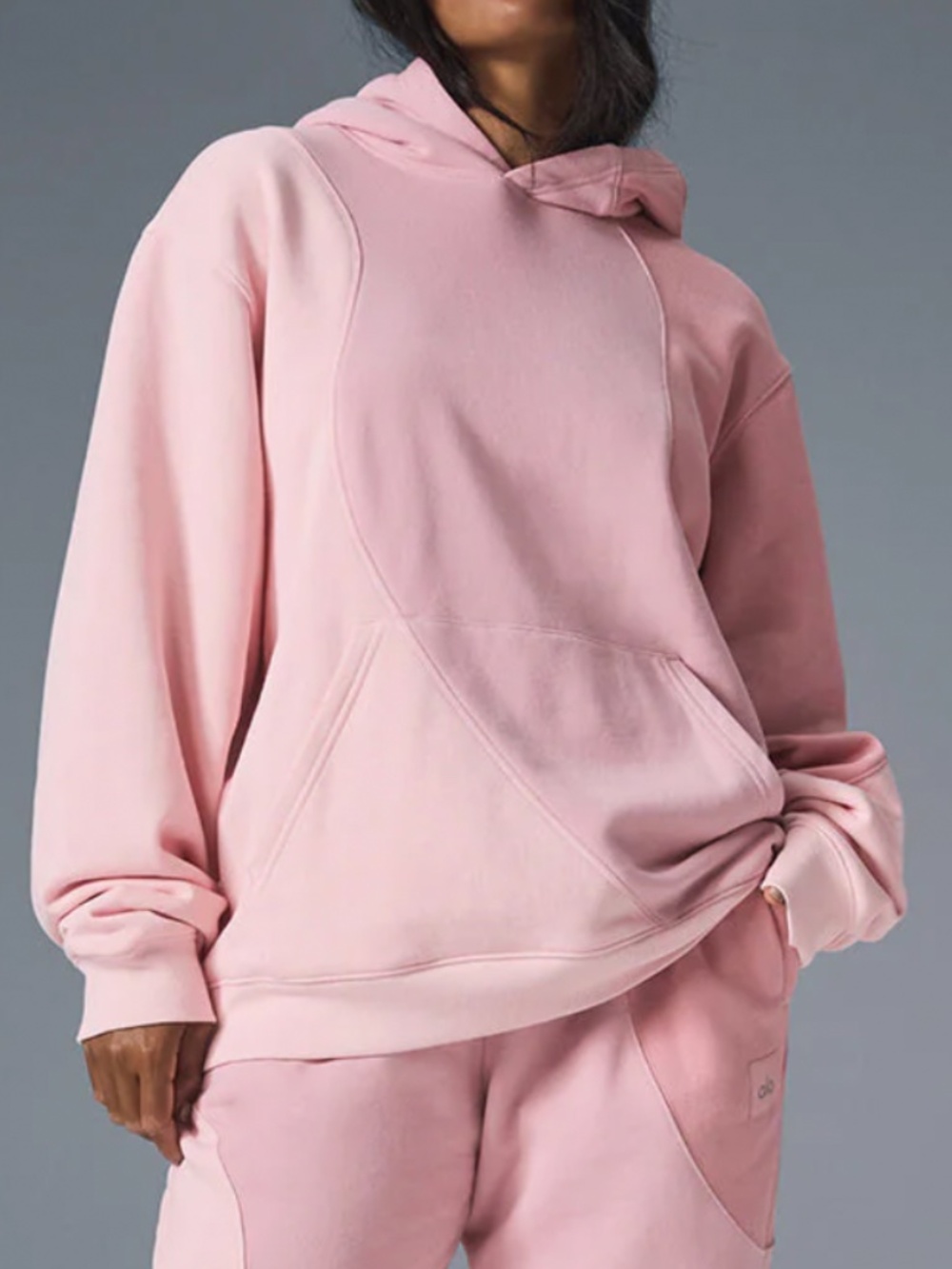 Alo Make Waves Hoodie in Sunset Pink Tonal